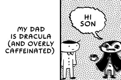 Funny Comics About A Shapeshifting Dracula And His Son, By This Artist (68 Pics)