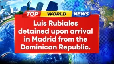 Former RFEF President Luis Rubiales Detained Upon Arrival In Madrid