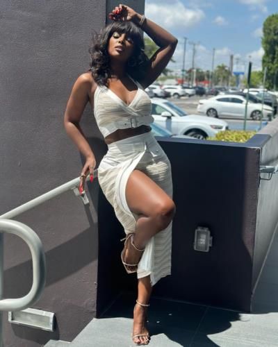 Amara La Negra Stuns In All-White Ensemble