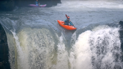Watch fearless kayakers take some breathtaking plunges over the Columbia River Gorge’s most spectacular waterfalls