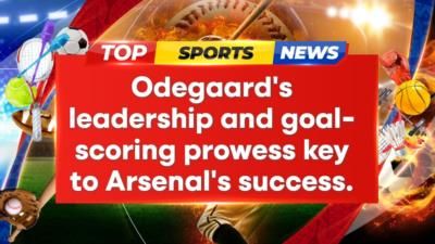 Arsenal's Odegaard Leads Team To Top Spot With Determination