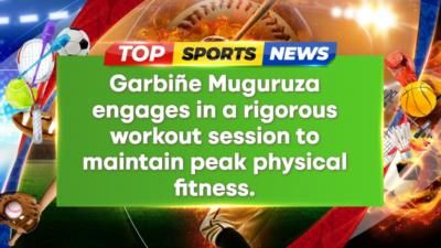 Garbiñe Muguruza Engages In Intense Workout Session