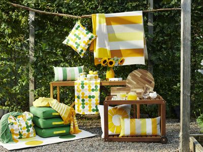IKEA’s New Bröggan Collection Offers All the Outdoor Accessories You Need for Alfresco Season, Including Cheerful Cushions