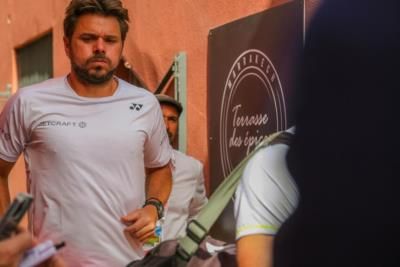 Stan Wawrinka Demonstrates Tennis Skills On Personal Court