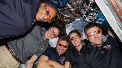 In space and on Earth, where astronauts will view the April 8 solar eclipse