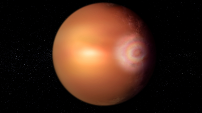 This hellish exoplanet's skies rain iron and create a rainbow-like effect