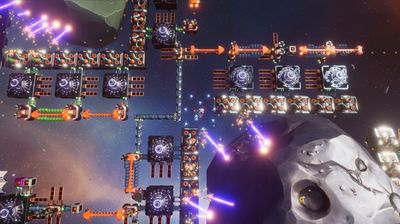 This base-building automation game looks like Factorio in space with bullet hell combat and Dyson spheres