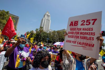 Californians clash over minimum wage law