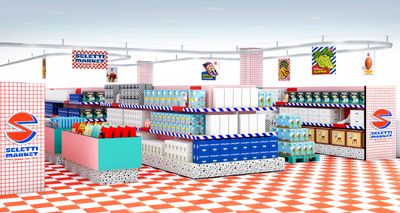 Head to checkout at Seletti’s supermarket brimming with nostalgia and maximalist design