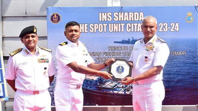 Navy chief awards ‘On the Spot Unit Citation’ to INS Sharda
