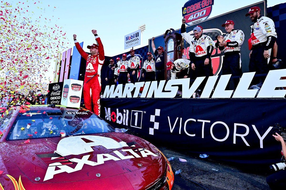 Nascar Cup Martinsville Byron Leads Emotional…