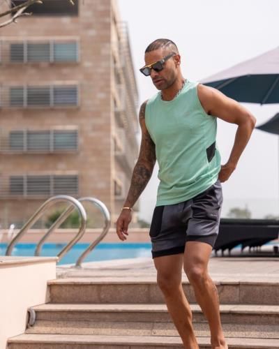 Shikhar Dhawan Posing By A Pool In A Stylish Manner