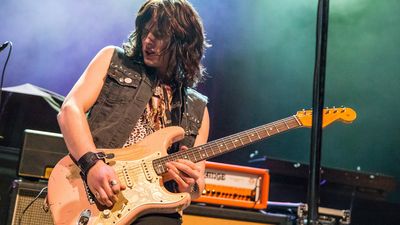 “It was found in the trunk of a car. They had sanded it to make it look like it wasn’t mine”: Tyler Bryant's stolen Pinky One Strat was played by Jeff Beck, inscribed by Steven Tyler – and, miraculously, returned to him five years after it was taken