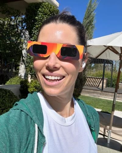 Jessica Biel's Playful Selfie Style With Funky Glasses