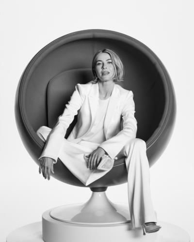 Julianne Hough Radiates Timeless Elegance In Black And White