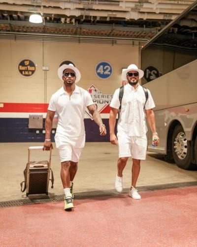 Victor Robles And Jeimer Candelario's Stylish All-White Entrance