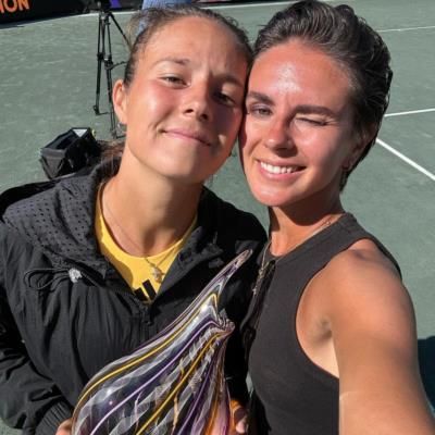 Celebrating Victory: Daria Kasatkina And Danielle Collins Shine Bright