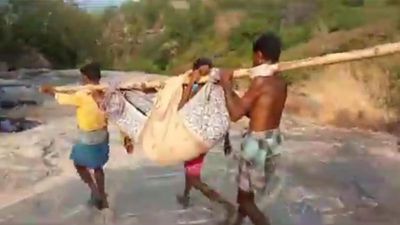 Lack of motorable road in remote hamlet in Tiruppur district forces family to carry pregnant woman 7 km to hospital