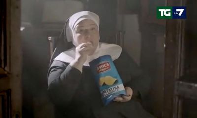 Catholics’ fury as Italian TV ad depicts nuns eating crisps for communion