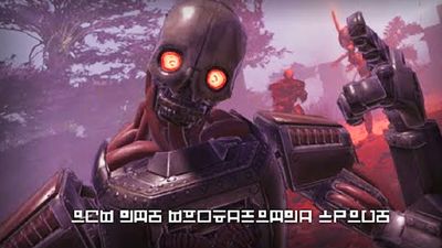 Helldivers 2's oil-loving Automaton enthusiasts hit back with their own propaganda, including a robotic diss track I can't understand but I assume our moms are slandered