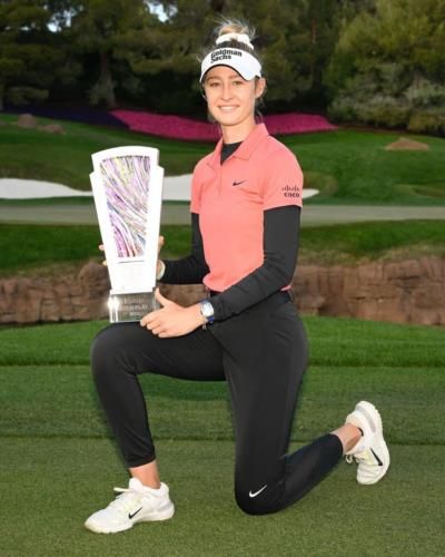 Nelly Korda Triumphs In Style, Posing With Championship Trophy