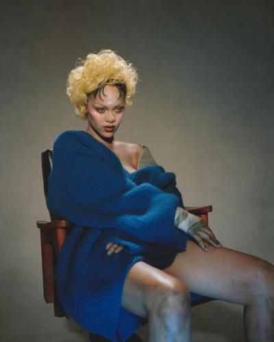 Rihanna Stuns In Bold Blue Ensemble Photoshoot On Instagram