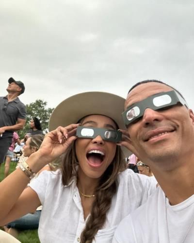 Tony Gonzalez Observing Solar Eclipse With Loved Ones