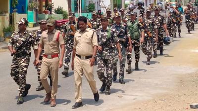 Police, Central forces conduct flag marches in sensitive areas ahead of elections