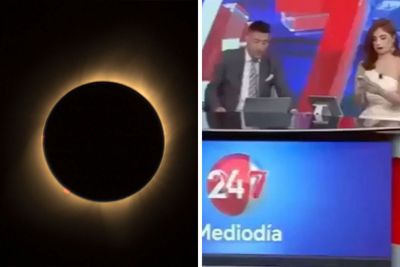 Mexican TV Accidentally Shows Man’s Crown Jewels While Covering The 2024 Eclipse