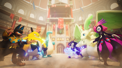 Palworld teases update with its own take on Pokemon Stadium, with the small change that you bring guns to PvP with your Pals in gladiatorial blood sport