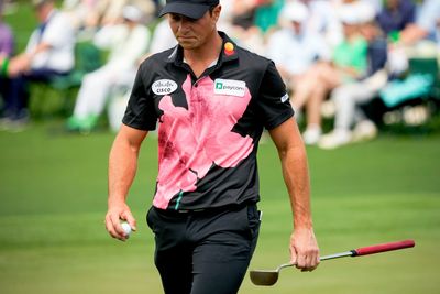 Viktor Hovland arrived for the 2024 Masters with another eye-popping azalea shirt