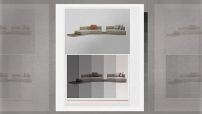 The new sofa by Piero Lissoni, for De Padova balances comfort and elegance