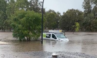 Cars submerged and shopping centre roof collapses as severe storm hits Perth
