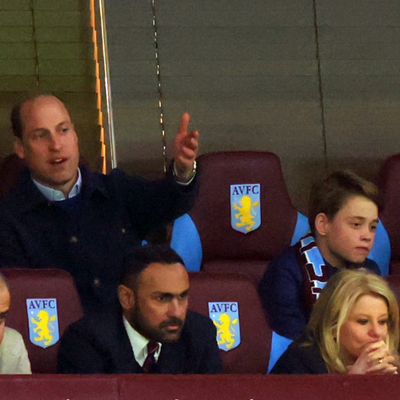 Prince William and Prince George Enjoy Boys' Night Out at Soccer Game