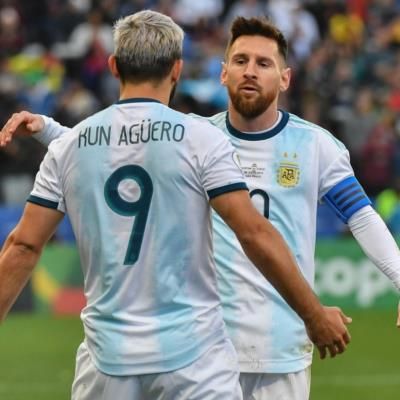 Aguero And Messi Reunite On The Pitch In Epic Snapshot