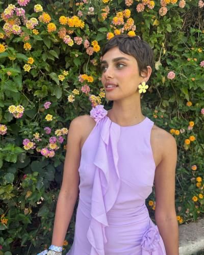 Captivating Purple Fashion: Taylor Hill's Effortless Style