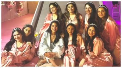 Janhvi Kapoor shares UNSEEN photos from Radhika Merchant's pink-themed pyjama bridal shower