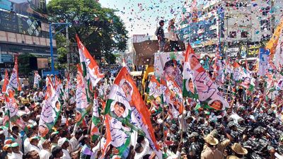 Congress candidate Geetha Shivarjkumar submits nomination papers in Shivamogga