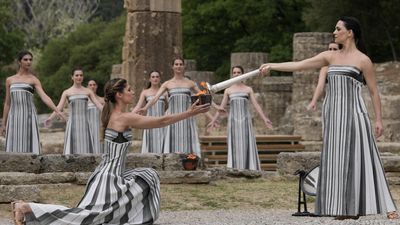 Paris 2024 Olympic flame lit at ancient birthplace of the Games