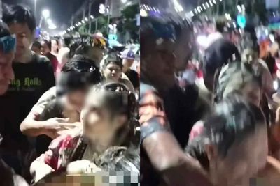 Woman complains about Songkran groping