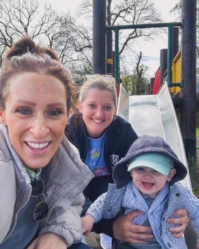 Sarah Taylor's First Park Visit: Sweet Moment On The Slide