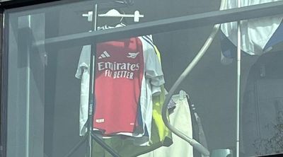 Arsenal 2024/25 home kit revealed by leak near Emirates Stadium - featuring a controversial design