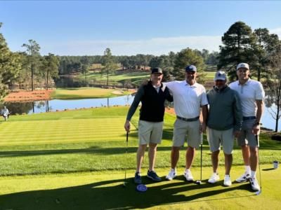 Mark Melancon And Friends Enjoying A Day At The Golf Club