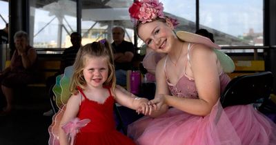 Fairies spread holiday magic on the ferry at Stockton