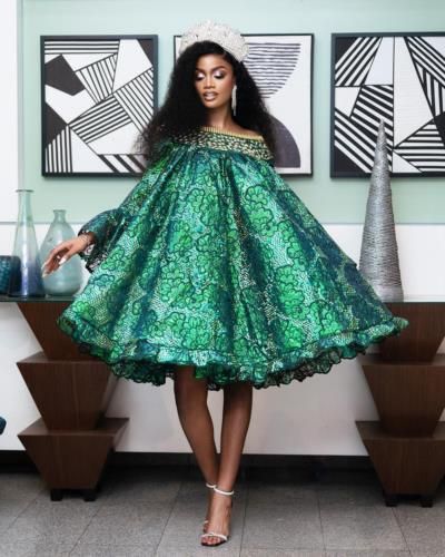 Miss Cameroon Radiates Elegance And Grace In Vibrant Green Outfit
