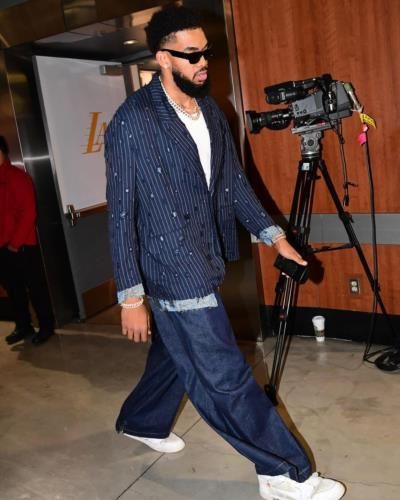 Karl-Anthony Towns Stuns In Vibrant Blue Outfit On Instagram