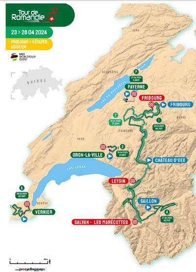 Tour de Romandie 2024 route