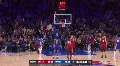 Mike Breen had the best call of 76ers fans celebrating free chicken after 2 missed Heat free throws