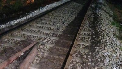 Two trains delayed due to damage caused to tracks at Bhadravathi