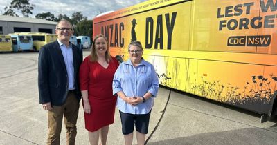 Veteran bus drivers launch Anzac-themed bus for reflection on the roads